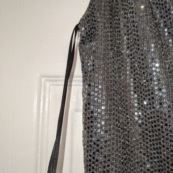 Long silver one shoulder dress (new with tags) - Picture 3 of 5